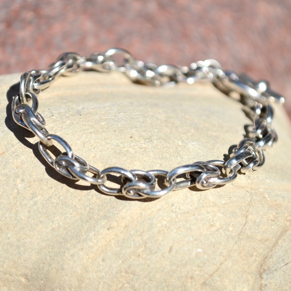 Jewelry - Mexican Sterling Silver Horse Shoe Rolo Bracelet